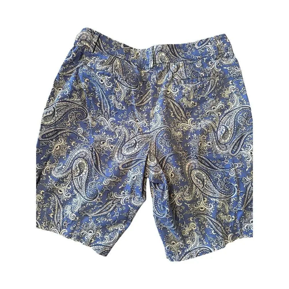 TALBOTS PAISLEY PRINT SHORTS - Size 8